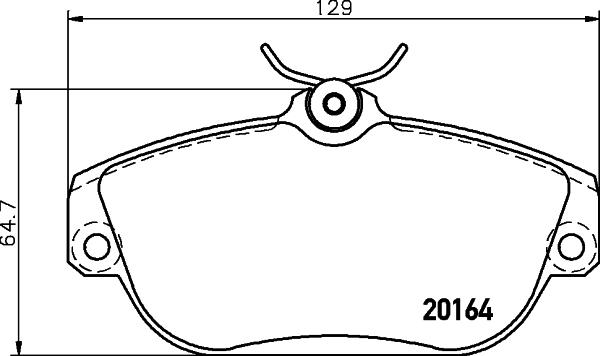 HELLA 8DB 355 018-001 - Гальмівні колодки, дискові гальма autozip.com.ua