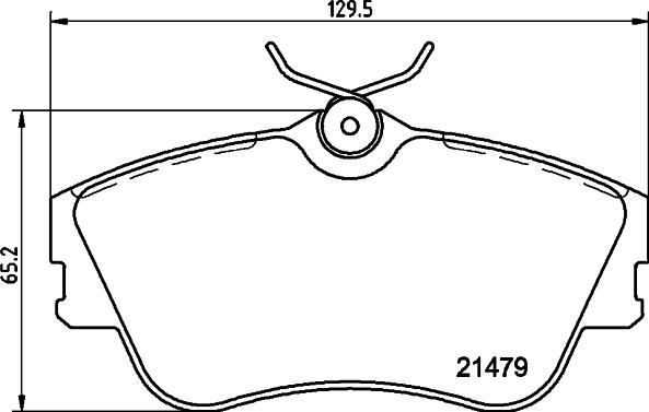 HELLA 8DB 355 018-071 - Гальмівні колодки, дискові гальма autozip.com.ua