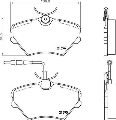 HELLA 8DB 355 018-191 - Гальмівні колодки, дискові гальма autozip.com.ua