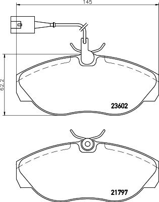 HELLA 8DB 355 018-891 - Гальмівні колодки, дискові гальма autozip.com.ua