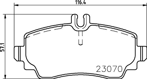 HELLA 8DB 355 018-881 - Гальмівні колодки, дискові гальма autozip.com.ua