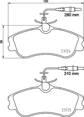 HELLA 8DB 355 018-261 - Гальмівні колодки, дискові гальма autozip.com.ua