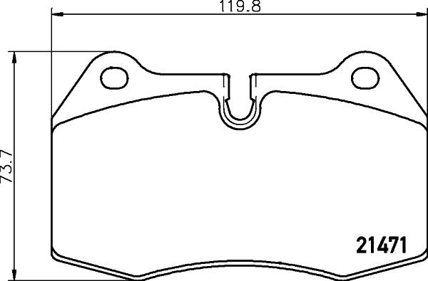 HELLA 8DB 355 018-211 - Гальмівні колодки, дискові гальма autozip.com.ua