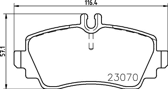 HELLA 8DB 355 018-281 - Гальмівні колодки, дискові гальма autozip.com.ua