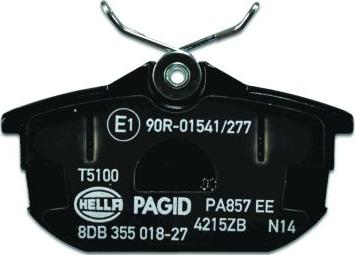 HELLA 8DB 355 018-271 - Гальмівні колодки, дискові гальма autozip.com.ua