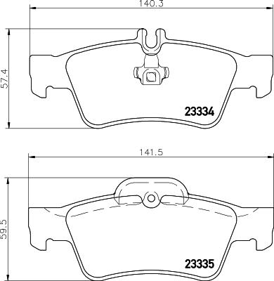 HELLA 8DB 355 018-751 - Гальмівні колодки, дискові гальма autozip.com.ua