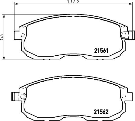 HELLA 8DB 355 013-991 - Гальмівні колодки, дискові гальма autozip.com.ua