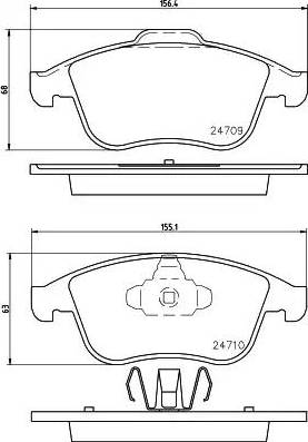 HELLA 8DB 355 013-981 - Гальмівні колодки, дискові гальма autozip.com.ua