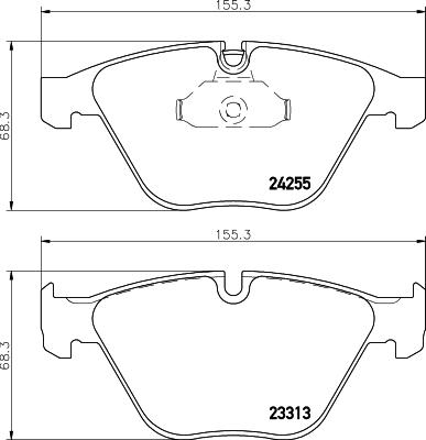 HELLA 8DB 355 013-931 - Гальмівні колодки, дискові гальма autozip.com.ua