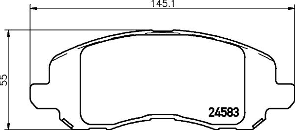 HELLA 8DB 355 013-491 - Гальмівні колодки, дискові гальма autozip.com.ua