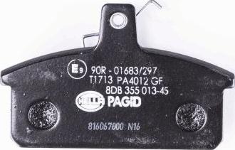 HELLA 8DB 355 013-451 - Гальмівні колодки, дискові гальма autozip.com.ua