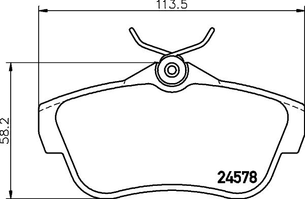 HELLA 8DB 355 013-421 - Гальмівні колодки, дискові гальма autozip.com.ua