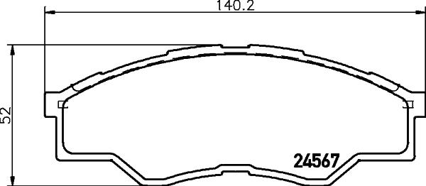 HELLA 8DB 355 013-471 - Гальмівні колодки, дискові гальма autozip.com.ua