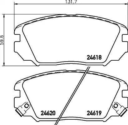 HELLA 8DB 355 013-531 - Гальмівні колодки, дискові гальма autozip.com.ua