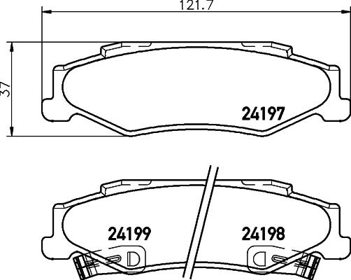 HELLA 8DB 355 013-191 - Гальмівні колодки, дискові гальма autozip.com.ua