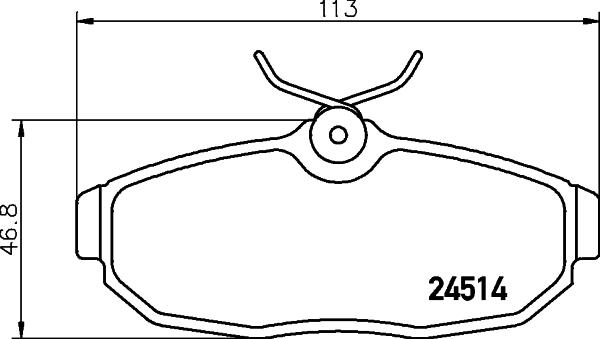 HELLA 8DB 355 013-111 - Гальмівні колодки, дискові гальма autozip.com.ua