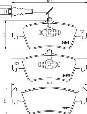 HELLA 8DB 355 013-841 - Гальмівні колодки, дискові гальма autozip.com.ua