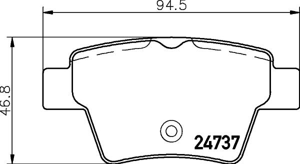 HELLA 8DB 355 024-001 - Гальмівні колодки, дискові гальма autozip.com.ua