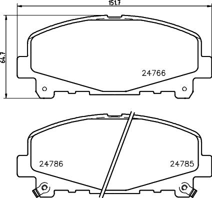 HELLA 8DB 355 013-881 - Гальмівні колодки, дискові гальма autozip.com.ua