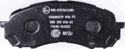 HELLA 8DB 355 012-451 - Гальмівні колодки, дискові гальма autozip.com.ua