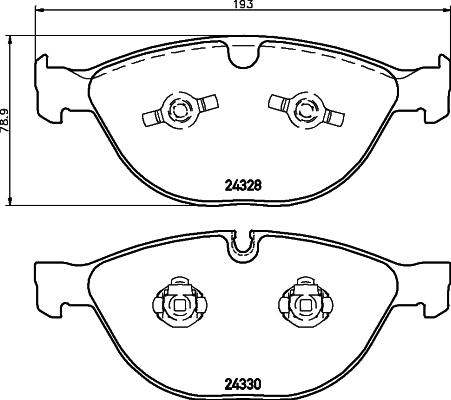 HELLA 8DB 355 012-521 - Гальмівні колодки, дискові гальма autozip.com.ua