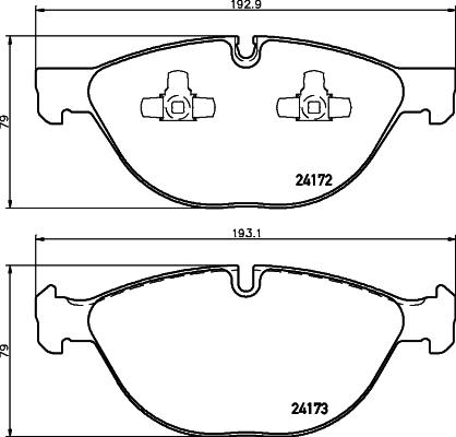 HELLA 8DB 355 012-661 - Гальмівні колодки, дискові гальма autozip.com.ua