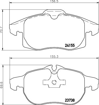 HELLA 8DB 355 012-681 - Гальмівні колодки, дискові гальма autozip.com.ua