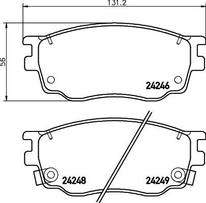 HELLA 8DB 355 012-091 - Гальмівні колодки, дискові гальма autozip.com.ua