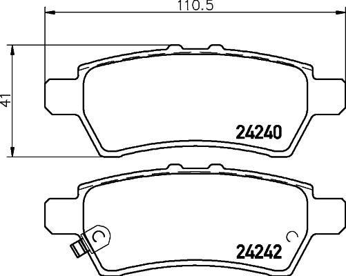 HELLA 8DB 355 012-081 - Гальмівні колодки, дискові гальма autozip.com.ua