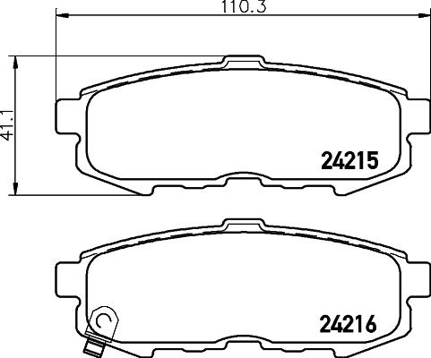 HELLA 8DB 355 012-021 - Гальмівні колодки, дискові гальма autozip.com.ua