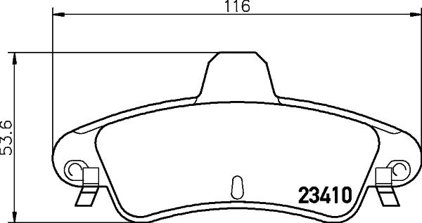 HELLA 8DB 355 012-191 - Гальмівні колодки, дискові гальма autozip.com.ua