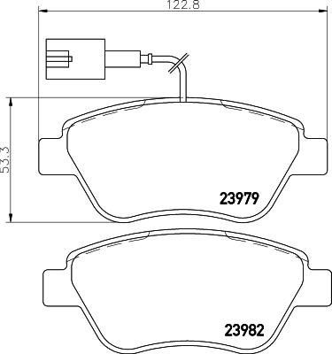 HELLA 8DB 355 012-841 - Гальмівні колодки, дискові гальма autozip.com.ua