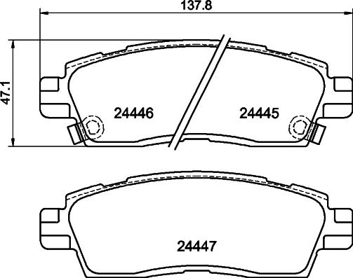 HELLA 8DB 355 012-821 - Гальмівні колодки, дискові гальма autozip.com.ua