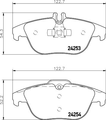 HELLA 8DB 355 012-741 - Гальмівні колодки, дискові гальма autozip.com.ua