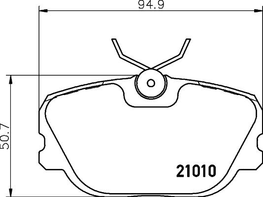 HELLA 8DB 355 017-941 - Гальмівні колодки, дискові гальма autozip.com.ua