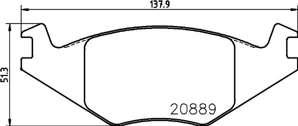 HELLA 8DB 355 017-491 - Гальмівні колодки, дискові гальма autozip.com.ua