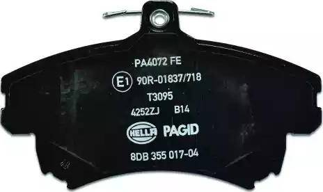 HELLA 8DB 355 017-041 - Гальмівні колодки, дискові гальма autozip.com.ua