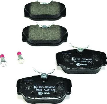 HELLA 8DB 355 017-811 - Гальмівні колодки, дискові гальма autozip.com.ua
