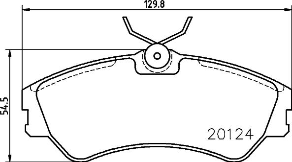 HELLA 8DB 355 017-881 - Гальмівні колодки, дискові гальма autozip.com.ua