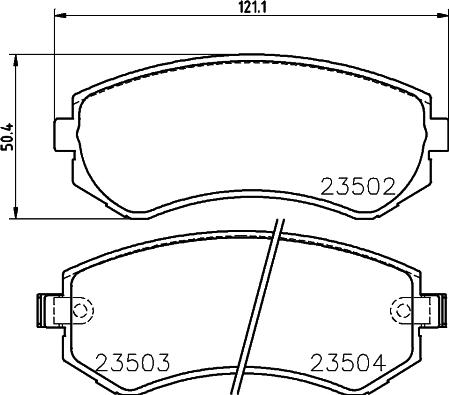 HELLA 8DB 355 017-201 - Гальмівні колодки, дискові гальма autozip.com.ua