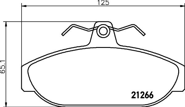 HELLA 8DB 355 017-721 - Гальмівні колодки, дискові гальма autozip.com.ua