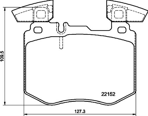 HELLA 8DB 355 039-981 - Гальмівні колодки, дискові гальма autozip.com.ua