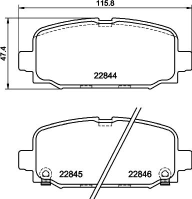 HELLA 8DB 355 039-411 - Гальмівні колодки, дискові гальма autozip.com.ua