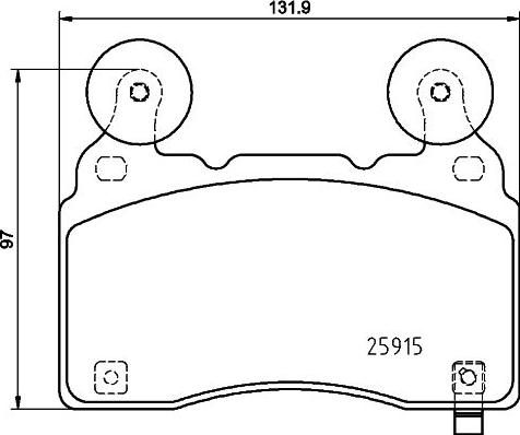 HELLA 8DB 355 039-481 - Гальмівні колодки, дискові гальма autozip.com.ua