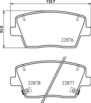 HELLA 8DB 355 039-431 - Гальмівні колодки, дискові гальма autozip.com.ua