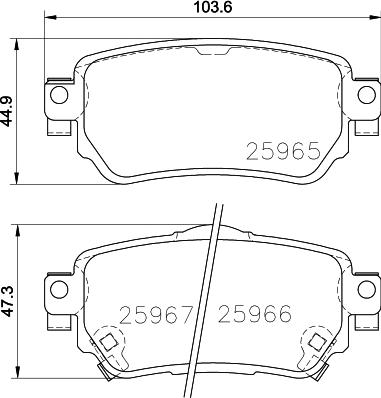 Japanparts JPP-107 - Гальмівні колодки, дискові гальма autozip.com.ua