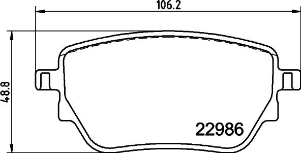 HELLA 8DB 355 039-021 - Гальмівні колодки, дискові гальма autozip.com.ua