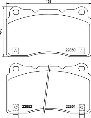 HELLA 8DB 355 039-151 - Гальмівні колодки, дискові гальма autozip.com.ua