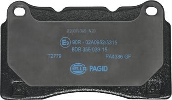 HELLA 8DB 355 039-151 - Гальмівні колодки, дискові гальма autozip.com.ua