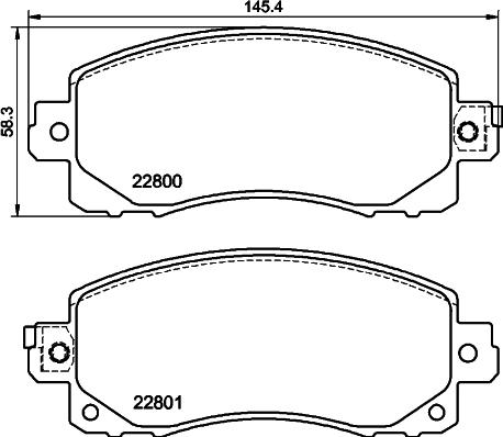 HELLA 8DB 355 039-161 - Гальмівні колодки, дискові гальма autozip.com.ua